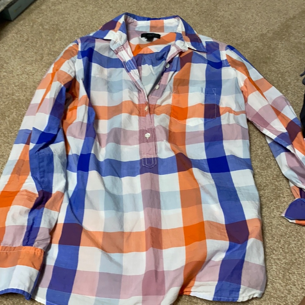 J. Crew Popover Shirt in Oversized Plaid